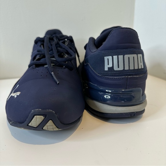 PUMA Viz Runner 191037-03 Navy Blue 7 Peacoat Quarry Athletic Shoe Running - Picture 13 of 13